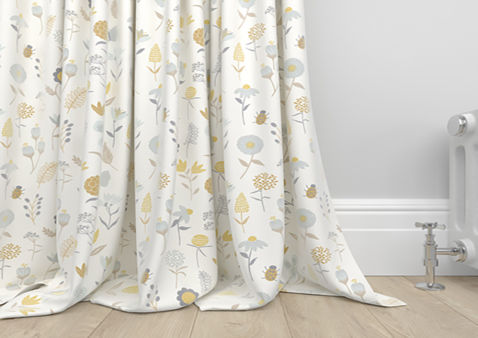 Floral Whimsy, Silver - Made to Measure Curtains - Image 6